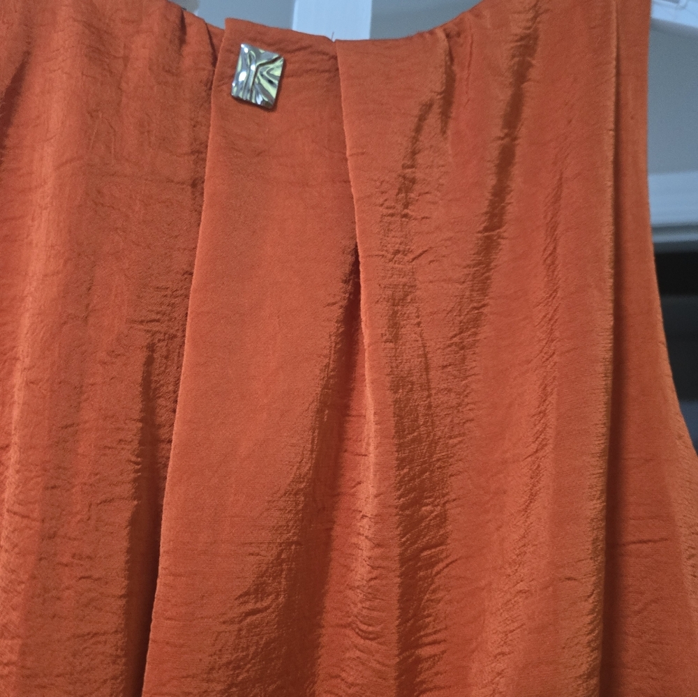 Zara Bold Orange Midi Dress - Picture 5 of 14